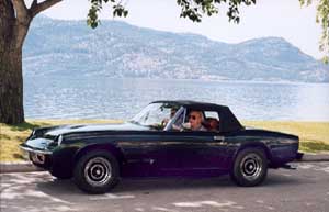 Ken in his 74 Jensen Healey 